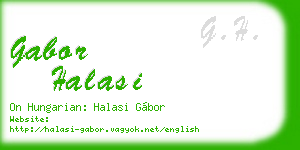 gabor halasi business card
